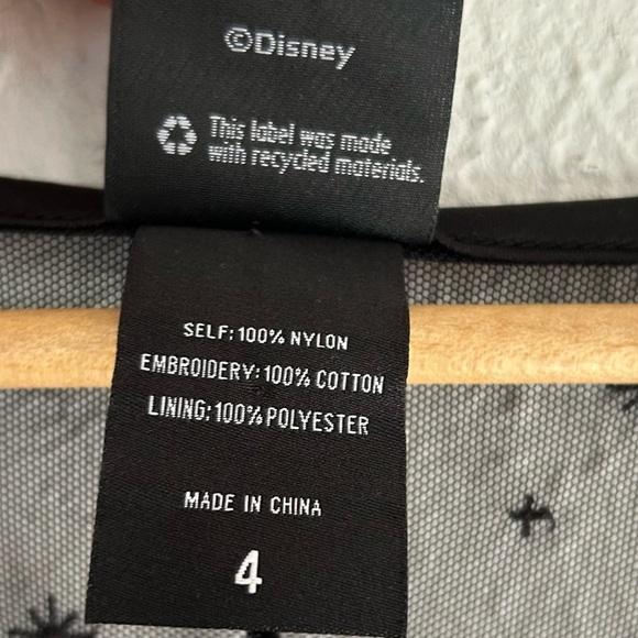 Torrid Disney Minnie Mouse Maxi Sheer Mesh Layering Dress Sz 4 Black - Picture 7 of 7